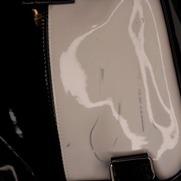 FX Creations Vinyl Black and White Mini Back Pack Purse Vintage NEW - Picture 4 of 4